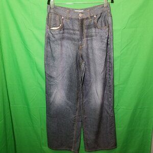 Jason Wu Faded Raw Denim Wide Leg Blue Lightweight Lyocell Jeans Size 8 NWT